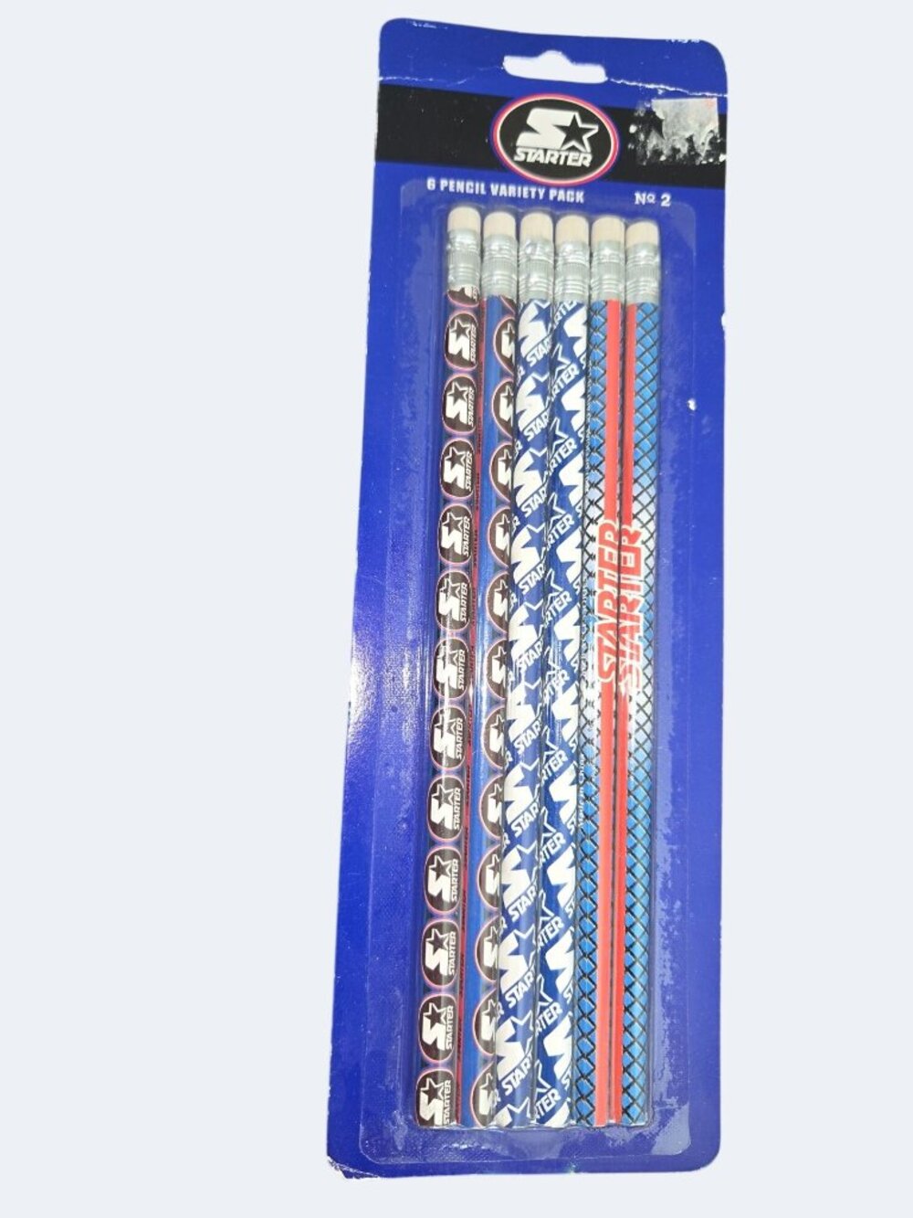 Starter 6-Pack No. 2 Pencils With Erasers Variety Pack Design New Sealed